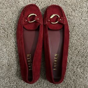 Ralph Lauren Candace Flats Red Women's Size 7B